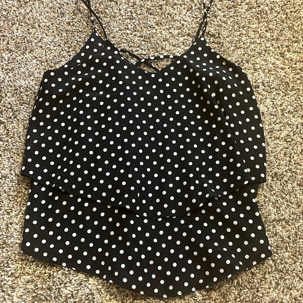 Tiered Polka Dot Cami Top